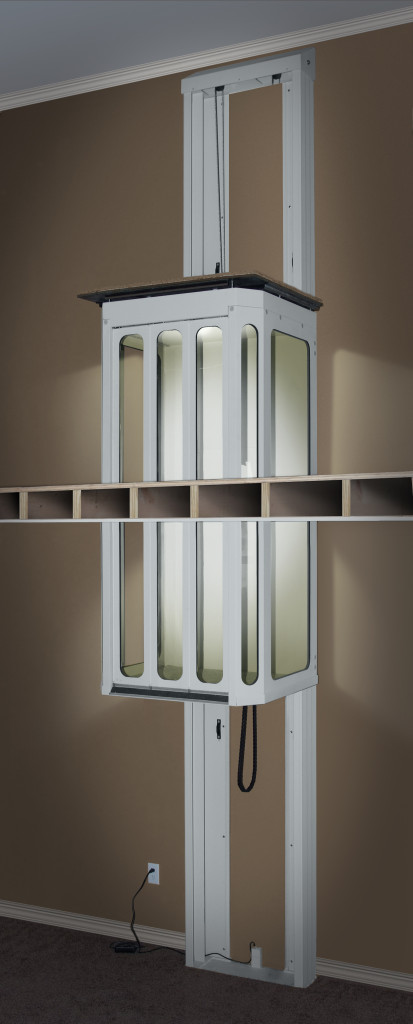 Elevator with modular see-thru hoistway