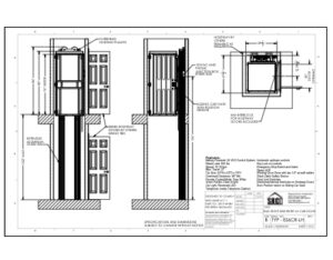 TYP-EZ6CR-LH – Hoistway Right Entry Left Gate slide - Compact