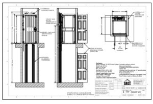 TYP-EZ6CF-LH - Hoistway Front Entry Left Gate slide - Compact
