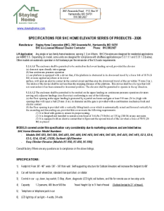 Staying Home | Residential Elevators Spec Sheet